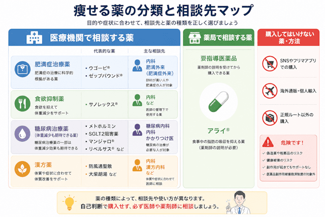 痩せる薬の相談マップ