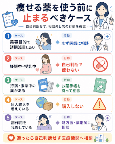 痩せる薬を使わないほうがいいケース