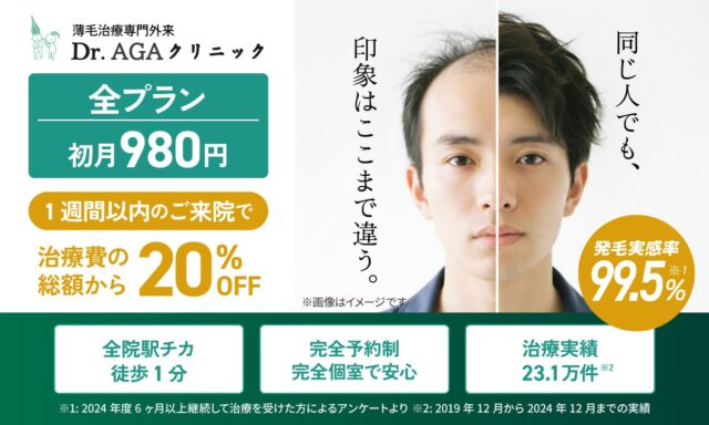 aga オンライン診療 おすすめ Dr.AGAクリニック