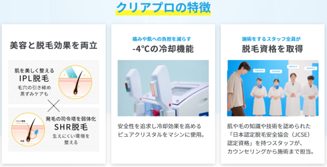 メンズクリア‗クリアプロの特徴