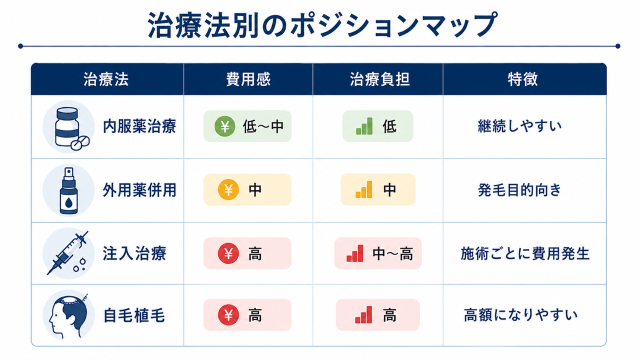 aga 京都で確認しておきたい治療法別のポジションマップ