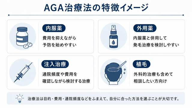 aga 大阪でクリニックを選ぶ前に知っておきたい治療法イメージ
