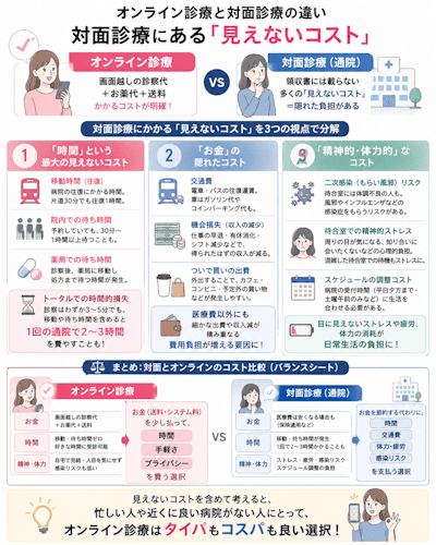 オンライン診療と対面診療の見えないコスト