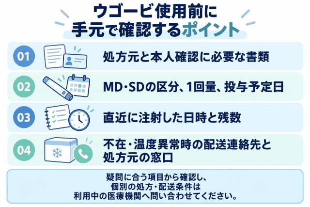 ウゴービ使用前の確認ポイント