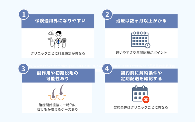 横浜 AGA治療 始める前 確認 注意点