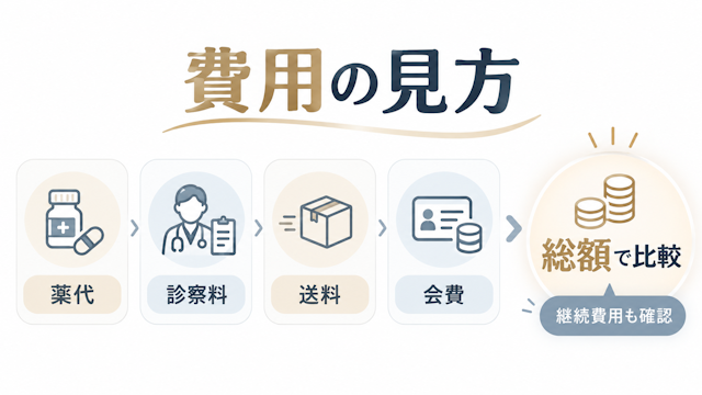 診察料 送料 会費 含めた 総額 比較